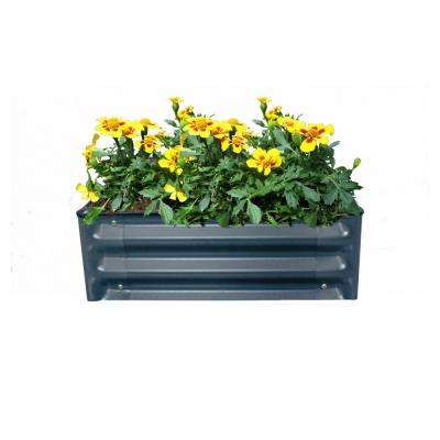 High Strength Dark Grey Galvanized Steel Planter Boxes For Vegetable Flower Herb