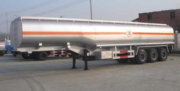 38000 Liters Fuel Stainless Steel Tanker Trailers For Loading Liquid 5 Compartments