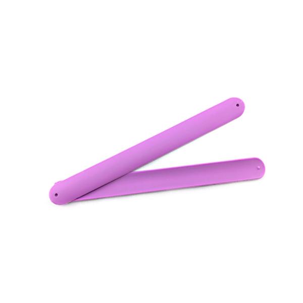 PMS Color Custom Printed Slap Bracelets , Rubber Slap Wrist Bracelet Flexible