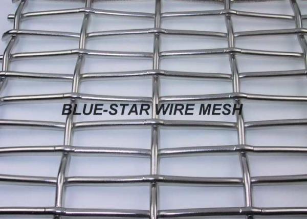 Rectangle / Slot Hole Crimped Wire Mesh Screen Stainless Steel For Facade Vibering Screen