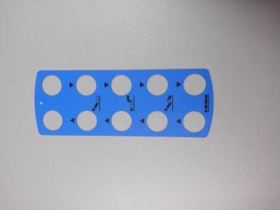 Interruptor de membrana autoadesivo azul da tecla impermeável para o controlador remoto