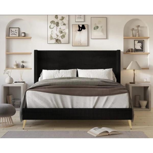OEM Manufacture Home Hotel Modern Double Bed Frame With Headboard Super King Single Low Tall Stainless Steel Bed Frame
