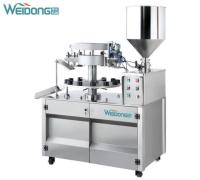 Máquina de llenado y sellado de pasta multifuncional a prueba de fugas 15 can/min