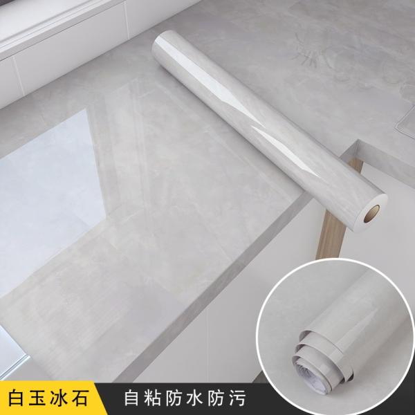 0.16mm-0.18mm Thickness Marble Wallpaper Wall Covering PVC Film Contact Paper for Furniture Renovation