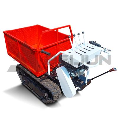 Caminhão portátil de 0,5 a 12 toneladas de borracha com trilhos Pequeno Mini Crawler Carrier Caminhão a diesel