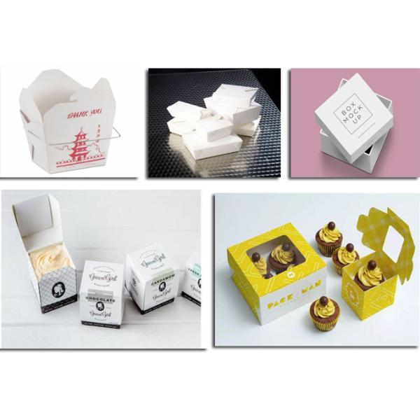 La haute une nourriture enduite blanche en vrac de côté emballent le carton 350gsm 0.61mm