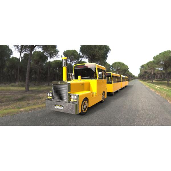 Поезд мест силы 62 бензина мини Trackless 76 KW расклассифицировал одобренный CE силы