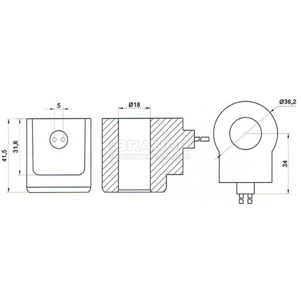 Тип гидравлический DC 3214033 Hydac катушки 24V клапана соленоида 24,8 ома
