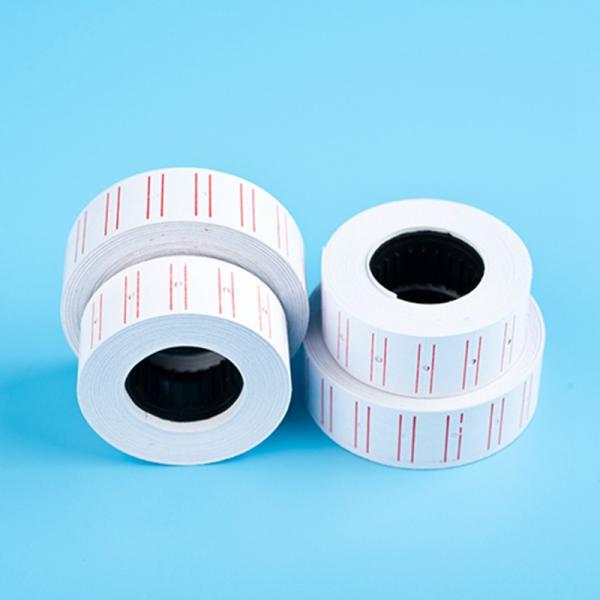Supermarket Price Tag Sticker Roll Orange 21mm Blank Sticker Paper Roll