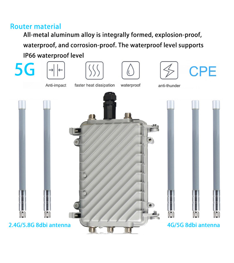 Водоустойчивое на открытом воздухе электропитание снабжения жилищем 48V POE металла маршрутизатора 5g