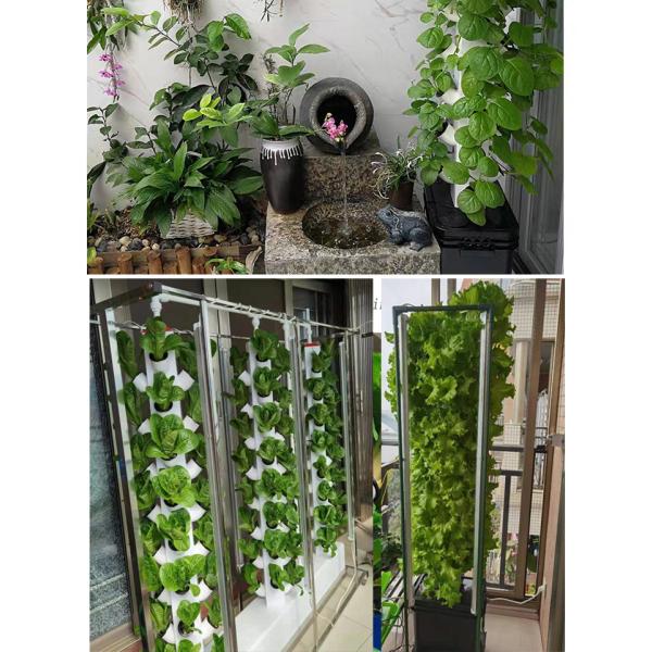 2023 Hot selling plastic pot hydroponic vertical garden artificial wall pot vertical garden 112+ Plants hydroponics vertical