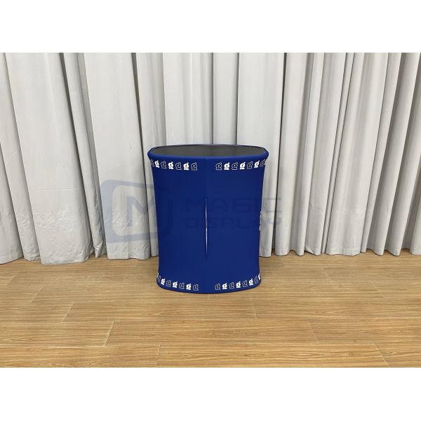 31x38 Trade Show Podium Counter CMYK Popup Display Stand Instant Use