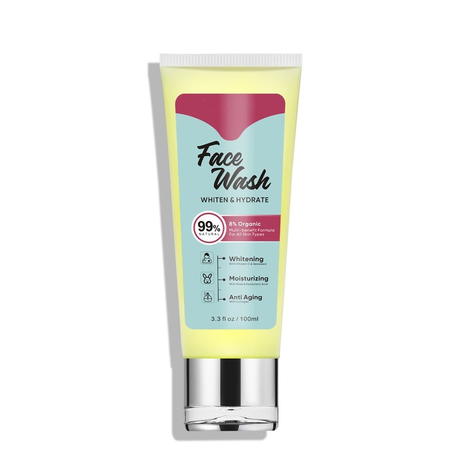 OEM ODM brand organic aloe vera based vitamin C facial cleanser for whitening