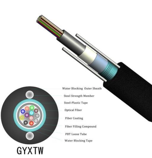 2km Loose Tube GYXTW G652d Fiber Optic Cable