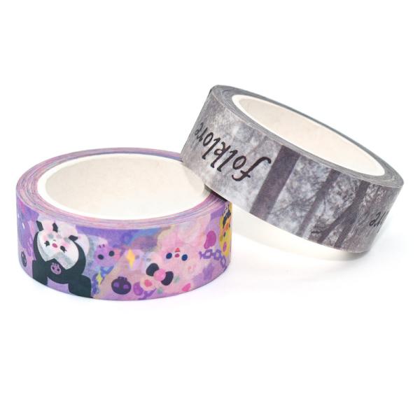 Custom Cartoon Design Colored Washi Tape Printed Paper Masking Tape
