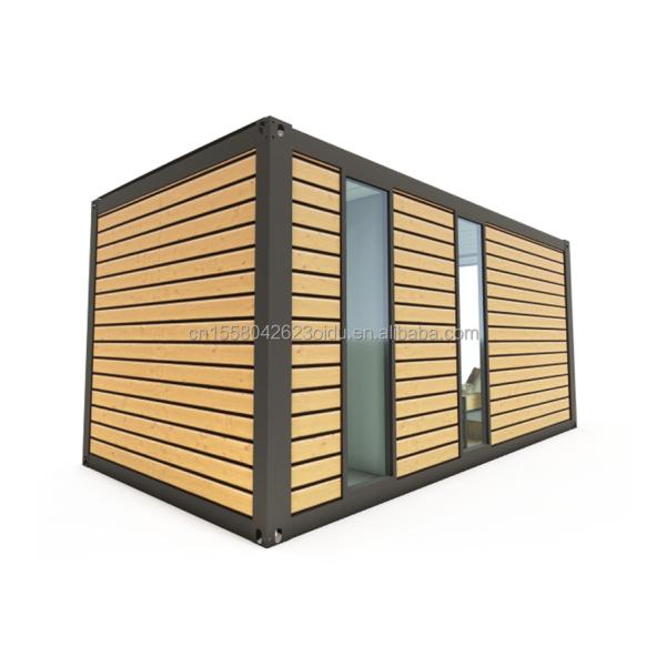 Chambres préfabriquées de conteneurs de 20 pieds 40 pieds Design moderne Chambres préfabriquées de couleur en bois pour couples Familles Hôtels en plein air