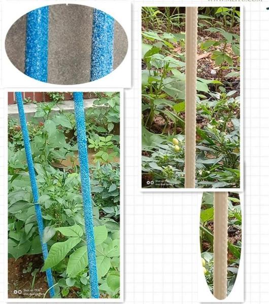 Résistance élevée de la fibre de verre à la tige pultrée pour les piquets de tomates