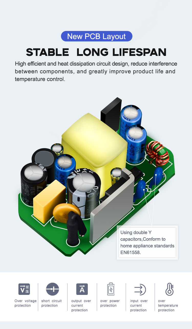 электропитание конвертеров силы 24W 12V 24V 1A 2A переключая 1000ma 12V 2000MA