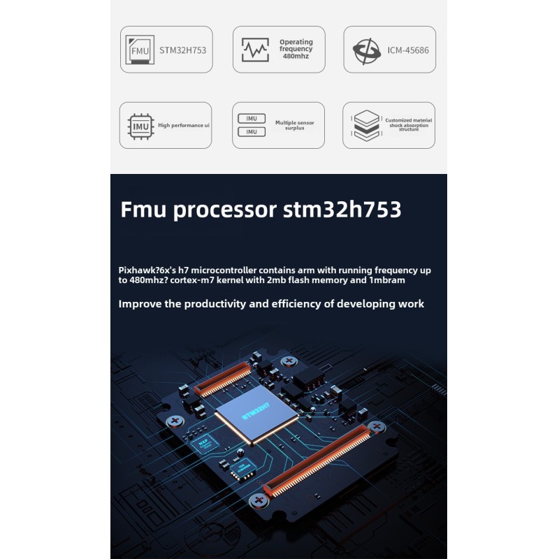 Pixhawk 6X (ICM-45686) V2B Mini Drone Flight Controller GPS Plastic and Metal Material Drones Accessories