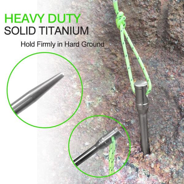 5mm Titanium Alloy Tent Pegs With Reflective Cord