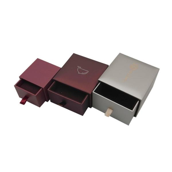 Gift Jewelry Box Packaging With Drawers Logo High End Sliding Square Shape