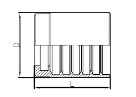 NO-SKIVE FERRULE FOR SAE 100R2AT/EN 853 2SN HOSE　
