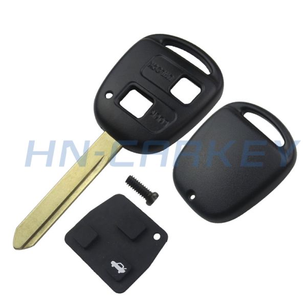 2/3 Button Uncut Blade Toy47 With Rubber Pad Car Key Shell