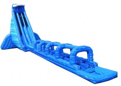 Single Lane Air  Bouncy Water Slide , Inflatable Lake Slide Slippery Adventurous