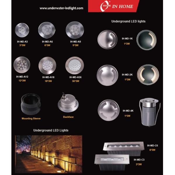 Водоустойчивые света бассейна СИД Inground RGB, света подъездной дороги 12V 3W мини подземные утопленные