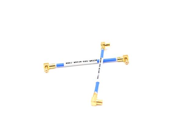 Cable Assembly Double MCX Male Right Angle with .086/RG405 Cable, Length 70mm