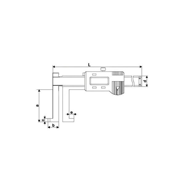 Wholesale Flat Point 25-500mm/1-20 Digital Internal Groove Caliper for Inner Groove Depth & Diameter Measurement, for Measuring Internal Narrow Dimensions