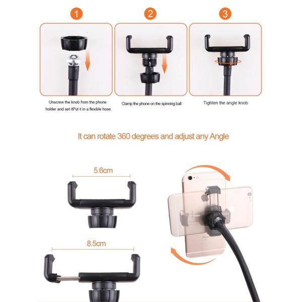 Свет кольца телефона дистанционного управления 6500K 10cm гибкий Selfie