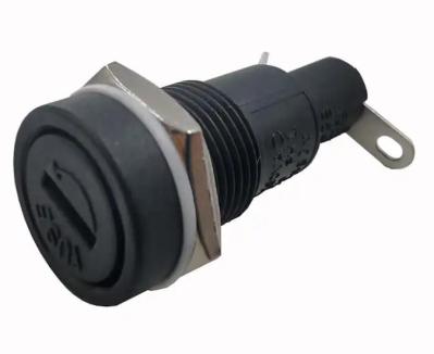 Electrical Glass Tube Fuse Holders Panel Mount Flame Retarded