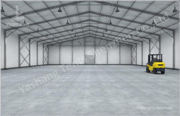 8M Height PVC Warehouse Storage Tent Anti-ultraviolet  A-Shaped Roof Top Style