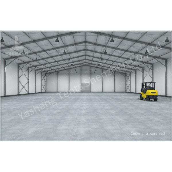 8M Height PVC Warehouse Storage Tent Anti-ultraviolet A-Shaped Roof Top Style