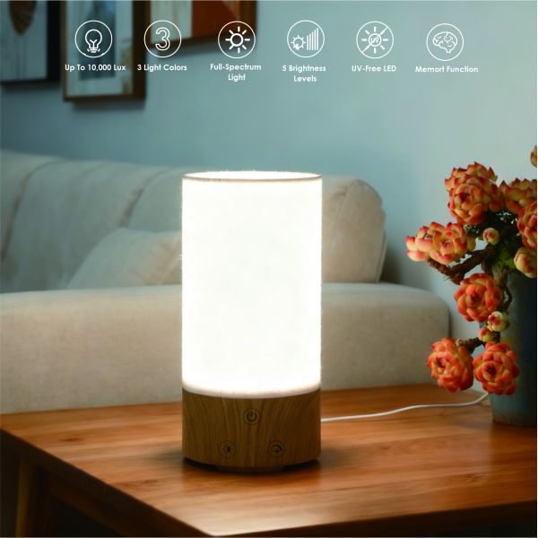 10000 Lux Light Therapy Lamp with Remote Control and Customizable SAD Mood Lamp