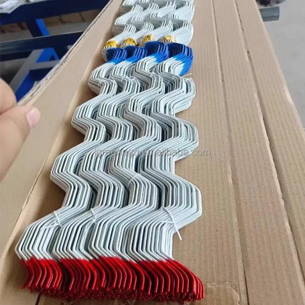 Agricultural Greenhouse Zig Zag Wire Coated For Plastic Film Locking