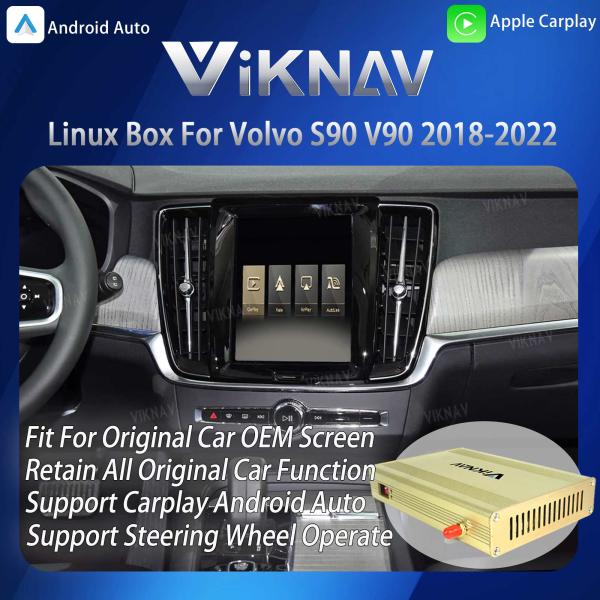 ViKNAV Linux Interface Box for S90 V90 2018-2022 with Wireless CarPlay