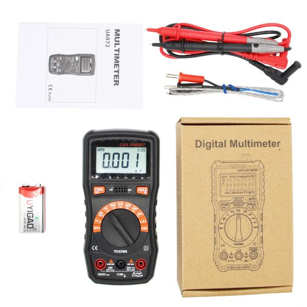 10A Handheld Digital Multimeter Overload Protection 100KHz 1MHz 10MHz