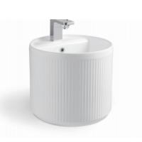 2025 Hot Sale Modern Design Oval Wash Basin Single-Hole Faucet Mount Wall Hung Ceramic Supplies for Hotels for Bathrooms