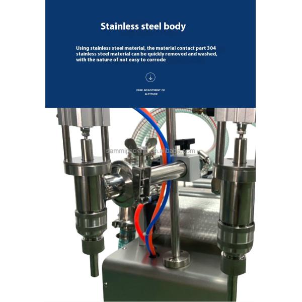 Полная пневматическая двойная столовая машина для наполнения жидкостью с точностью наполнения 1%