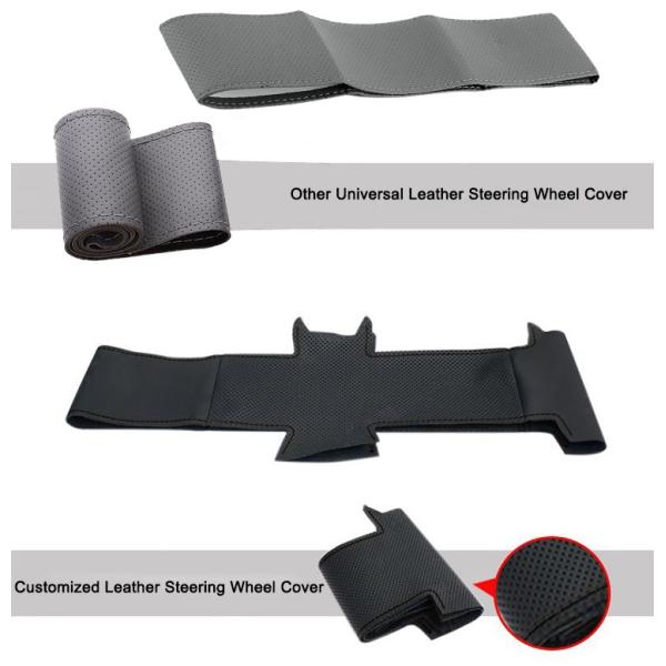 3-Spoke Wheel Mewant Steering Wheel Cover for BMW 1 Series E81 E82 E87 E88 2008-2013