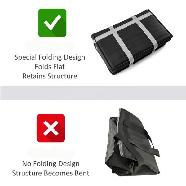 Lunch Foldable Custom Insulated Cooler Bag  Heated Food Delivery Bag Thermal Aluminum Lining