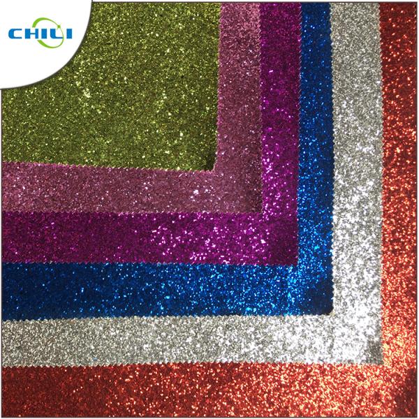 Pu Synthetic Glitter Leather Fabric Hair Ornament Applied 0.8±0.15mm Thickness
