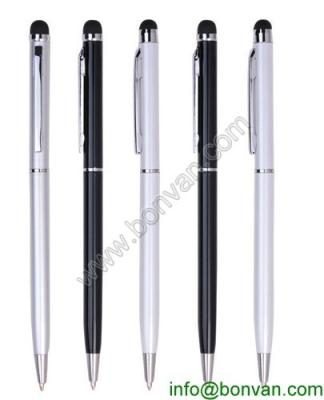 cross style promotional phone touch metal ball pen, touch stylus pen