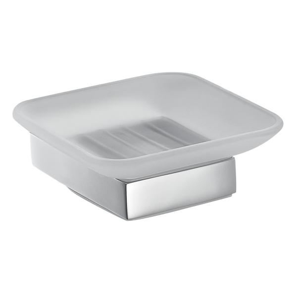 Stainless Steel Soap Dish Holders Glass Wall Mounted Bathroom Accessories