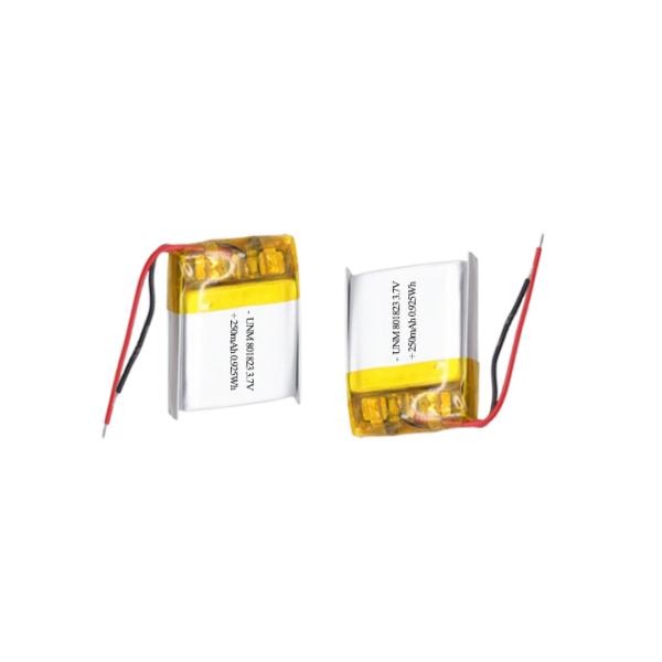 3.7V 250mAh 801823 High Energy Density Lipo Battery For Pocket Calculators