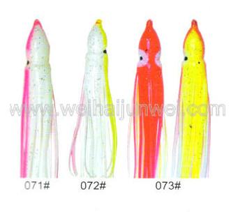 Soft squid skirt fishing lure color: 68#~80# size:3~15