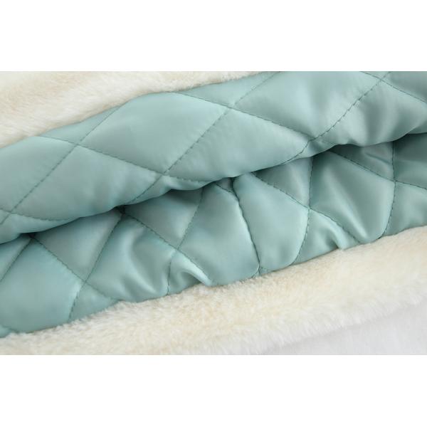 O Neck Girls Quilted Chinese Cheongsam Shirt Light Green Polyester Retro Button Top