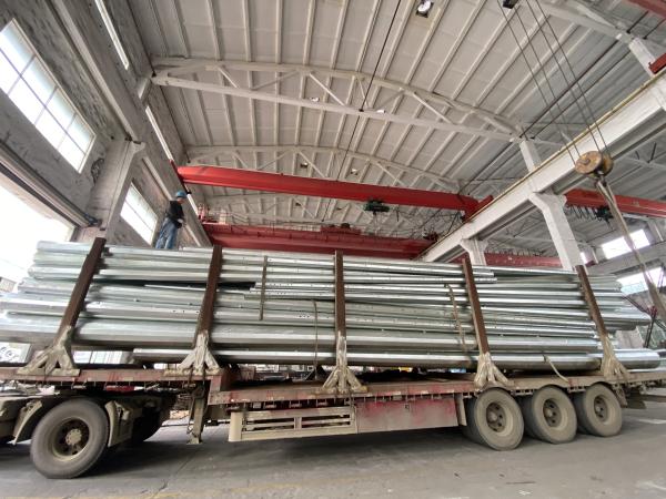 30FT Zinc Electric Steel Distribution Pole 3mm Hot Dip Galvanized